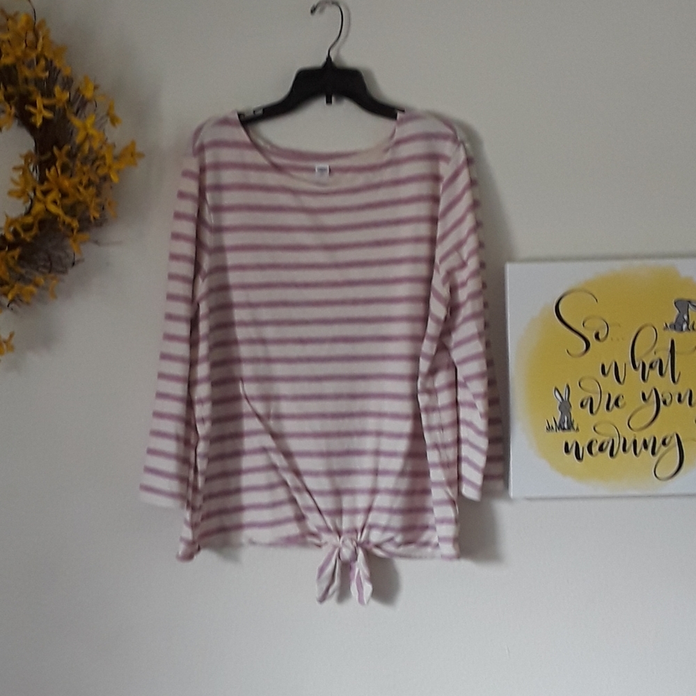 Old Navy 3/4 Sleeve Tie Waist Light Sweater